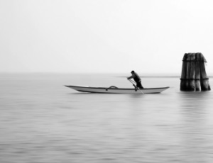 Gondolier near Venice