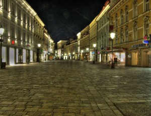Plaza night in Klagenfurt