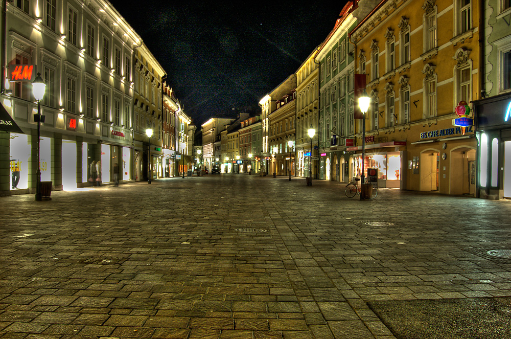 Plaza night in Klagenfurt