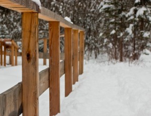 Wood fence