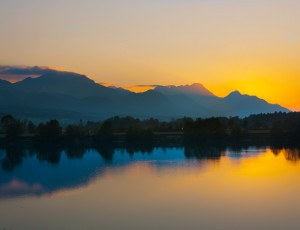 The lake in evening