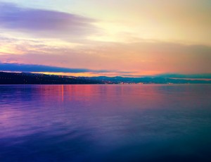 Amazing sky colors during sunrise